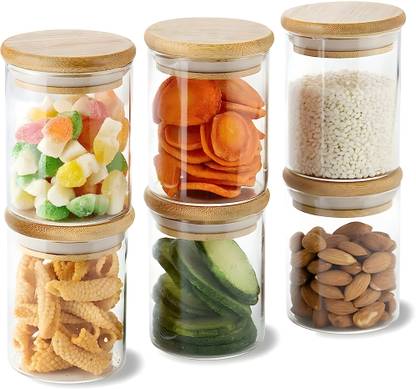 Lucifer Glass, Wooden Grocery Container  - 270 ml