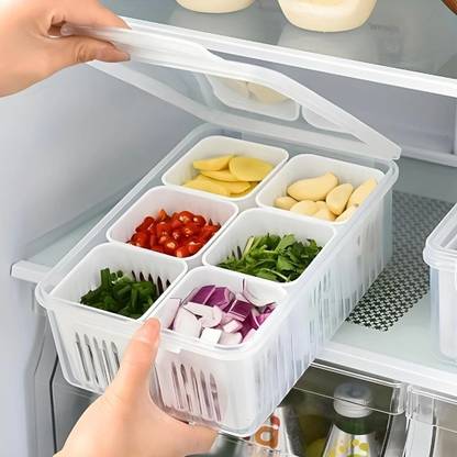 VEWIKZY Plastic Fridge Container  - 2500 ml