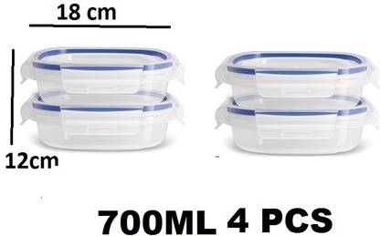 MILTON Plastic Utility Container  - 700 ml, 700 ml, 700 ml, 700 ml