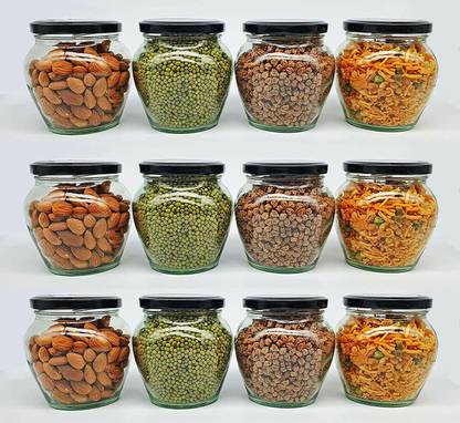 SKWAION Glass Grocery Container  - 400 ml