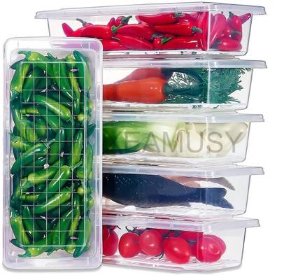 DEQTRON Plastic Fridge Container  - 1500 ml