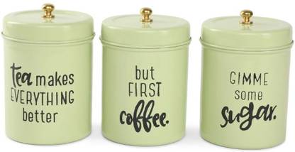 dudki Stainless Steel Tea Coffee & Sugar Container  - 800 ml