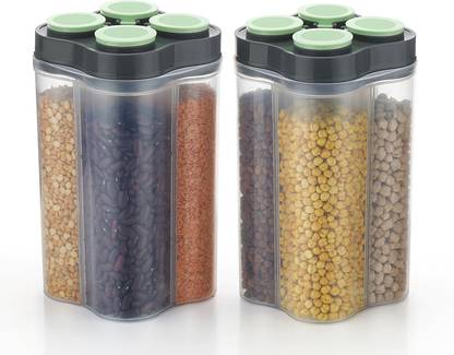 Flipkart SmartBuy Plastic Grocery Container – 2400 ml  (Pack of 2, Multicolor) at Rs. 217