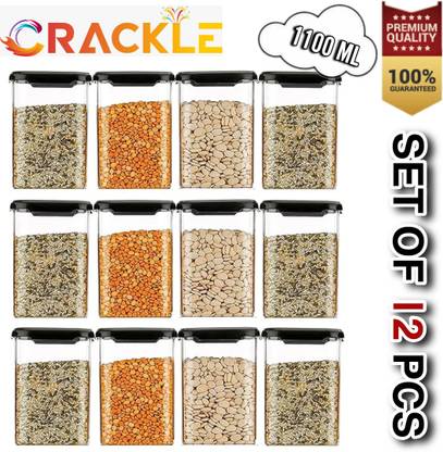 Crackle Plastic Grocery Container  - 1100 ml