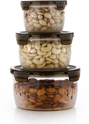 VEWIKZY Plastic Fridge Container  - 600 ml, 1200 ml, 1800 ml