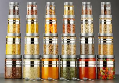 Shanvi Plastic Grocery Container  - 1200 ml, 650 ml, 350 ml, 250 ml
