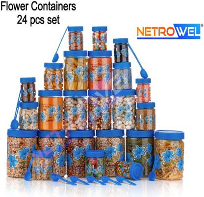 Netrowel Plastic Grocery Container  - 1250 ml, 680 ml, 380 ml, 280 ml