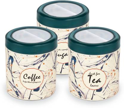 Trueware Plastic Tea Coffee & Sugar Container  - 750 ml, 750 ml, 750 ml