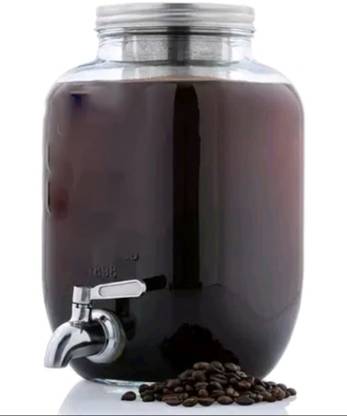 merdwal Glass Mason Jar Party Juice Dispenser Glass Drink Beverage Dispenser 4 L Conditioner Dispenser