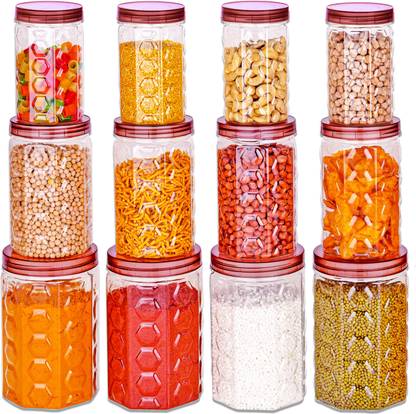 Conses Plastic Grocery Container  - 2 L, 650 ml, 1200 ml, 350 ml