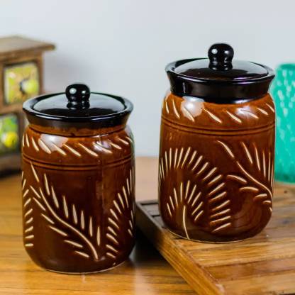 hc the crafts Ceramic Pickle Jar  - 1000 ml
