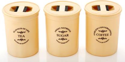 kichpro Plastic Tea Coffee & Sugar Container  - 850 ml