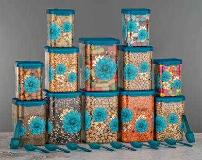 BENNUR 7 Plastic Grocery Container  - 950 ml, 650 ml, 350 ml