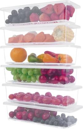 3D METRO SUPER STORE Plastic Box Freezer Containers Fish Meat Vegetables Fruits Storage Basket