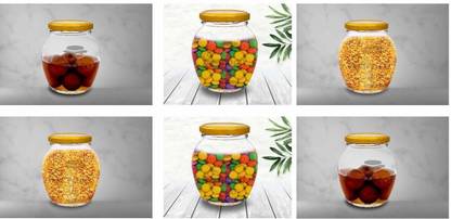 CROCO JAR Glass Tea Coffee & Sugar Container  - 400 ml