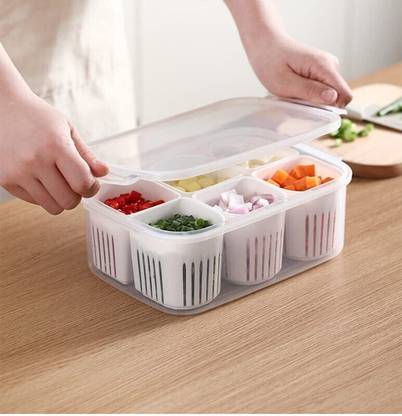 AK10ZONE Plastic Fridge Container - 1100 ml