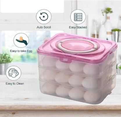 JIGSHTIAL Plastic Egg Container  - 3 dozen