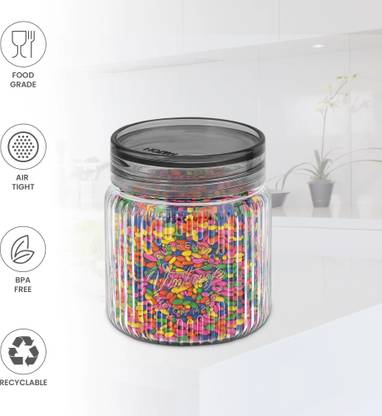 prayati Plastic Grocery Container - 1200 ml, 650 ml, 350 ml, 250 ml  (Pack of 24, Grey)