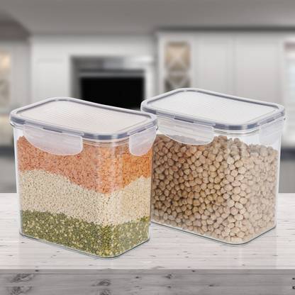 success world STEELO SOCLICK CONTAINER 2000ML 2 SET  - 2000 ml प्लास्टिक ग्रोसरी कंटेनर