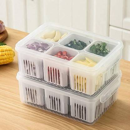 VEWIKZY Plastic Fridge Container - 2500 ml