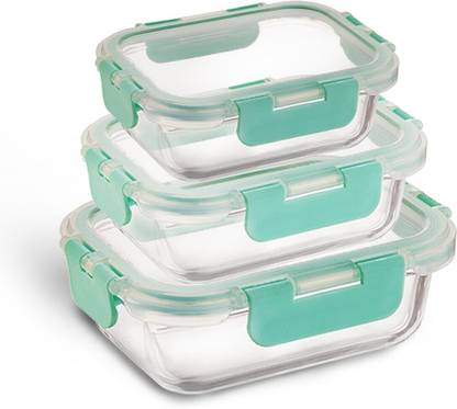 Allo Glass Fridge Container  - 370 ml, 640 ml, 1040 ml