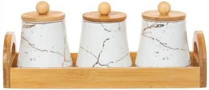 White Gold Ceramic Cookie Jar  - 270 ml