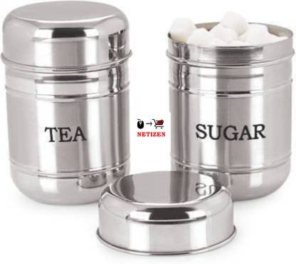 netizen Stainless Steel Tea Coffee & Sugar Container  - 800 ml