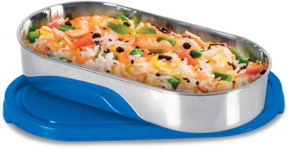 MILTON Steel Slider Stainless Steel Container, 450 ml, Blue 1 Containers Lunch Box