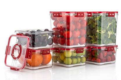 Cronus Plastic Grocery Container  - 2100 ml, 1100 ml