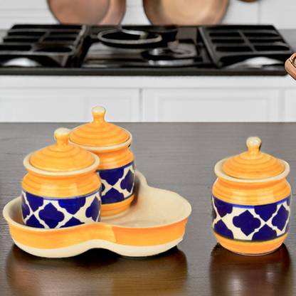 Kraftlik Handicrafts Ceramic Pickle Jar - 300 ml