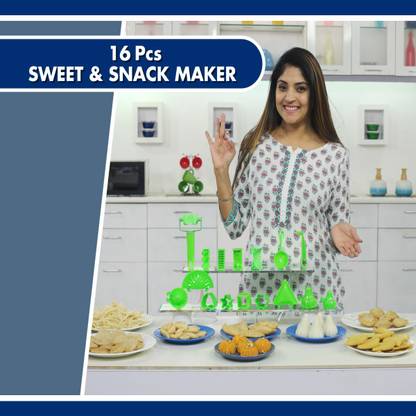 royalchef Royal Chef 16 Pcs Sweet & Snack Maker Cookie & Biscuit Press Pump