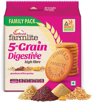 Sunfeast Farmlite 5 Seed Digestive Cookies Biscuit