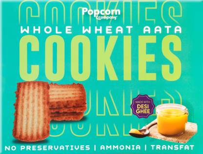 POPCORN&COMPANY Suji Whole Wheat Cookies Eggless Cookies Biscuit