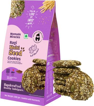 MOMADE MIRACLES Ragi Multi Seed Cookies | Millet Cookies Biscuit