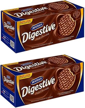 McVitie's Digestive Wheatmeal Biscuits Covered in Milk Chocolate (UK) Plain Biscuit