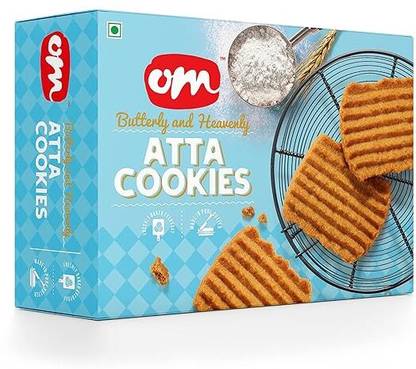 Om Sweets & Snacks Atta Cookies | Healthy Cookies Biscuits | Tea Time Cookies Cookies Biscuit