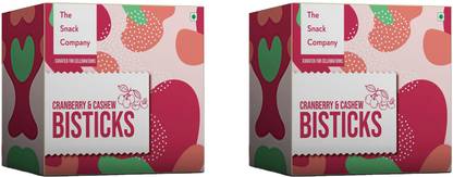 The Snack Company Cranberry Cashew Bisticks - Loaded with Cashew | Curated for Celebrations Biscotti Biscuit