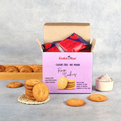 Cookieman Sugar Free Ragi Millet Cookies | Healthy No Maida Sugar Free Atta Biscuits Cookies Biscuit