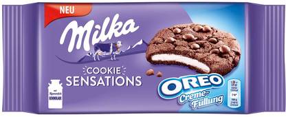 milka Cookie Sensations Chocolate Chip With Oreo Original Creme Cream Filled Biscuit