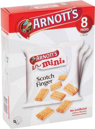 Arnott's Minis Scotch Finger Biscuits Made With Real Butter Plain Biscuit