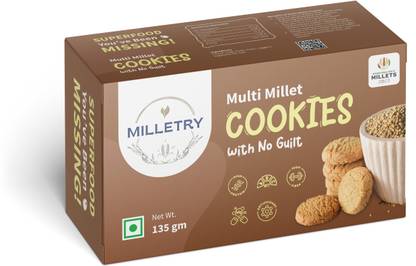 MILLETRY Multi Millet Cookies for Kids - Gluten-Free Biscuits - Superfood Snacks - Cookies Biscuit