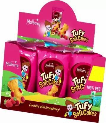 Mulberry foods Mulberry Tufy Teddy Soft Cake Strawberry 28g X 12 (336g Pack) Cookie Cake Biscuit