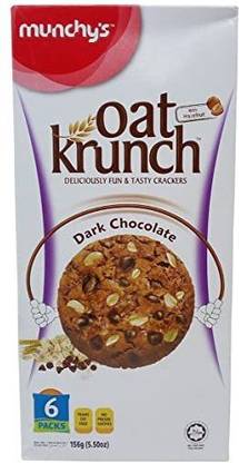 Munchy's Oat Krunch Dark Chocolate with Hazelnut Crackers Cream Cracker Biscuit