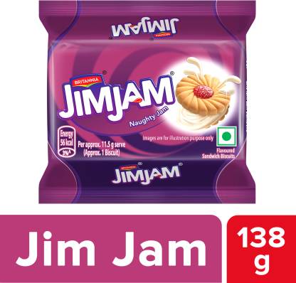 BRITANNIA Treat Jim Jam Cream Sandwich