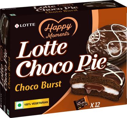 Lotte Choco Pie - Choco Burst 28 g each Cream Sandwich Biscuit