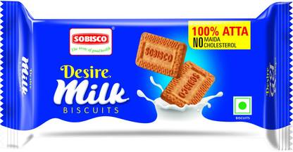 SOBISCO Desire Milk 100% ATTA Biscuits No Maida No Cholesterol Sweet & Salty Biscuit