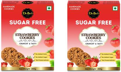 De Best Sugar Free Strawberry Cookies, Premium Handmade, Eggless, Tasty & Crunchy, Combo Cookies Biscuit