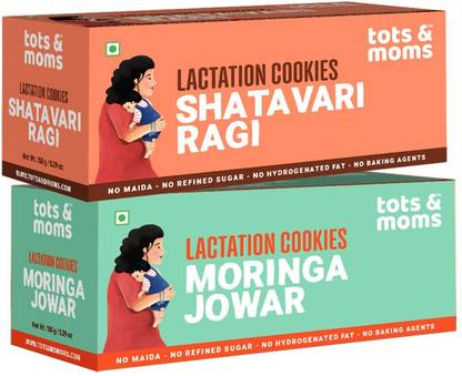 TOTS AND MOMS Tots & Moms Shatavari Ragi, Moringa & Jowar Lactation Cookies Cookies Biscuit
