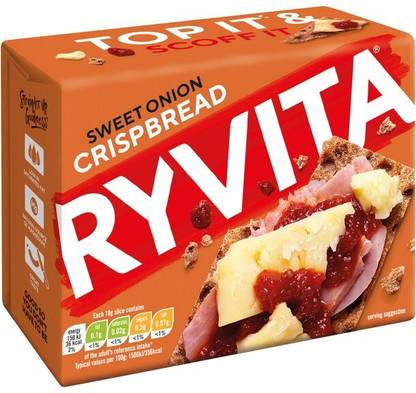 Ryvita Sweet Onion Crispbread Plain Biscuit