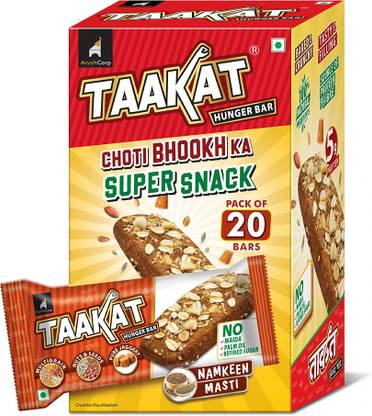 Taakat Hunger Bar Multigrain Baked Bar - Namkeen Masti Box Multi Grain Biscuit